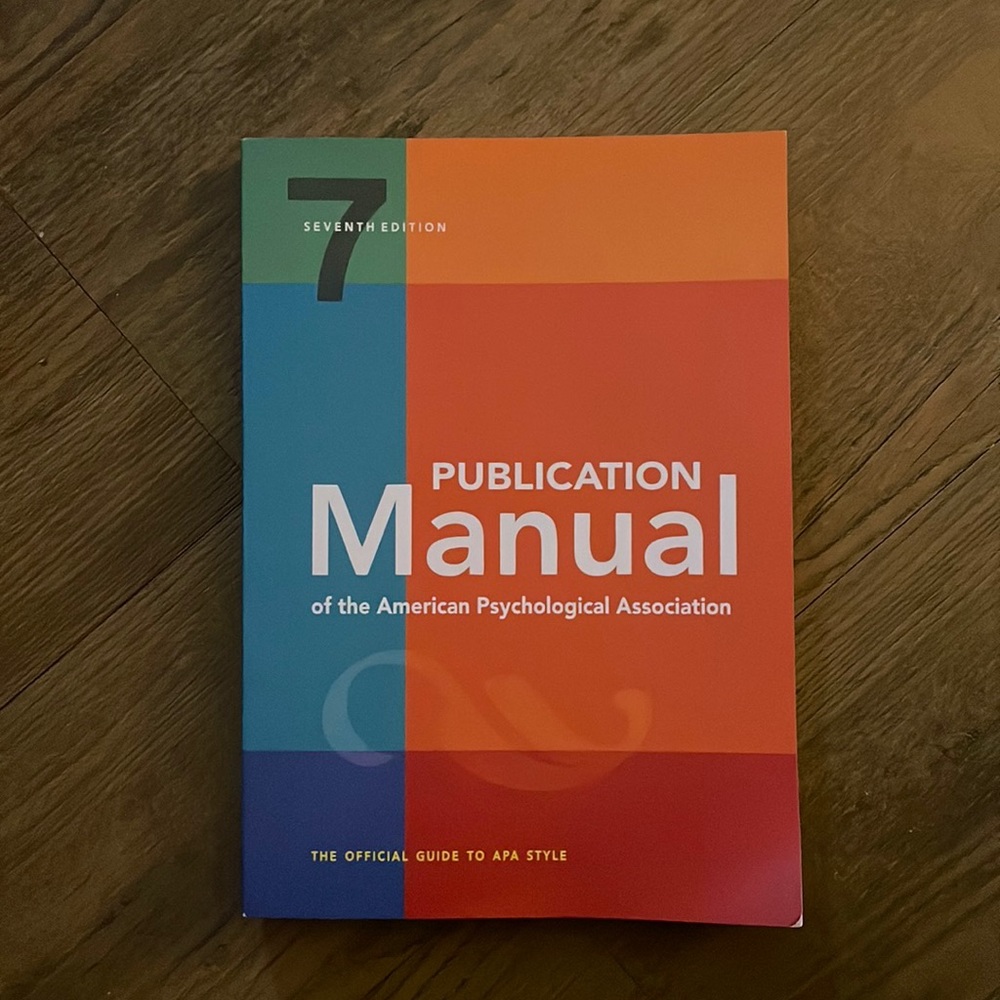 APA Manual 7th Edition Textbook